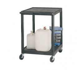 Strong Plastic Shelf Trolley with 2 Shelves