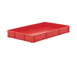 Red Stacking Confectionery Trays with solid sides and base
