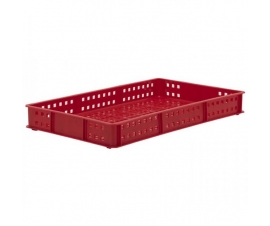 Red Stacking Confectionery Tray Ventilated Sides And Base