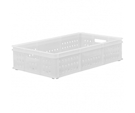 White Stacking Confectionery Trays Mesh Sides And Base