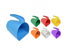 Blue, Red, Green, Orange, Purple, White Plastic Scoop Jugs