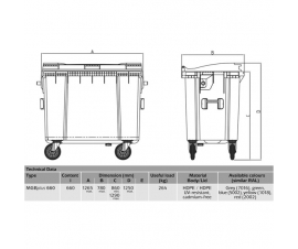 Wheelie Bin Specifications