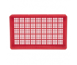 Red Stacking Confectionery Trays Mesh Sides And Base
