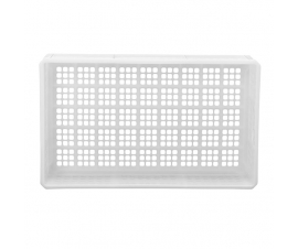 White Stacking Confectionery Trays Mesh Sides And Base