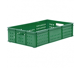 Green Stacking Confectionery Trays Mesh Sides And Base