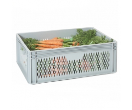 Ventilated Euro Container with Hand Holes