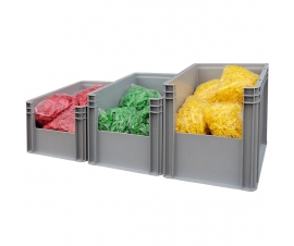 Open End Euro Picking Containers with Items