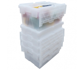 Clear 55 Litre Storage Boxes that Stack and Nest
