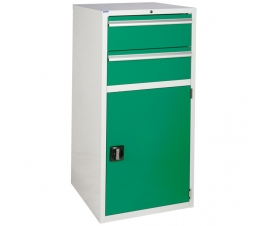 Euroslide Cabinet with 2 Drawers and 1 Cupboard in green
