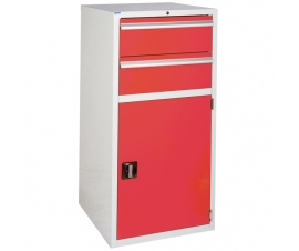 Euroslide Cabinet with 2 Drawers and 1 Cupboard in red