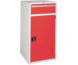 Euroslide cabinet with 1 drawer and 1 cupboard in red