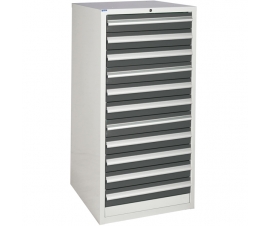 Euroslide cabinet with 11 drawers in grey