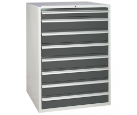 Euroslide cabinet with 8 drawers in grey