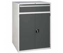 Euroslide cabinet with 1 drawer and 1 cupboard in grey
