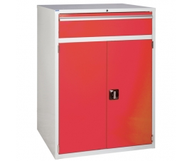 Euroslide cabinet with 1 drawer and 1 cupboard in red