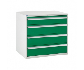 Euroslide cabinet with 4 drawers in green
