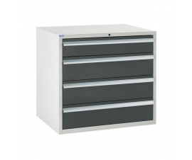 Euroslide cabinet with 4 drawers in grey