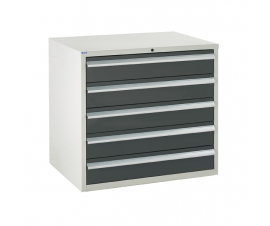 Euroslide cabinet with 5 drawers in grey