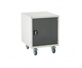 Under bench Euroslide cabinet with 1 cupboard in grey