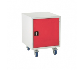 Under bench Euroslide cabinet with 1 cupboard in red