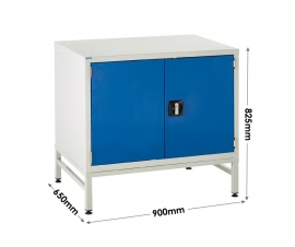 Under bench Euroslide cabinet and stand dimensions