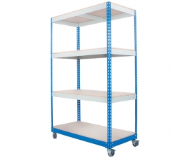 Rivet Trolley Shelving Empty