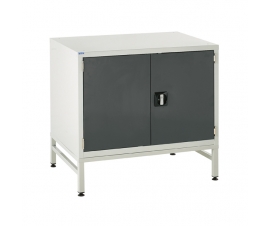 Under bench Euroslide cabinet and stand with 1 cupboard in grey