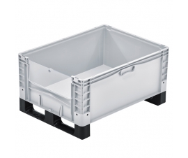 Open End Euro Picking Container with Translucent Door and Runners
