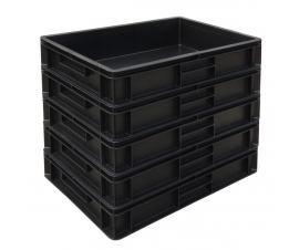 Group of Black Euro Containers