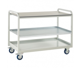 Euroslide Steel Shelf Trolley with laminate worktop