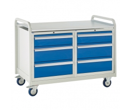 Steel top with 3 drawers