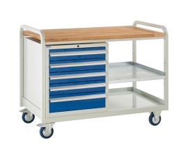 Kit 10 - beech top with 5 drawers