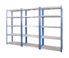 Three Bay Run of Kwikrack Shelving