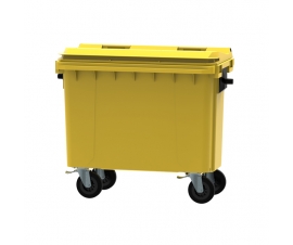 500 Litre Wheeled Bin in Yellow