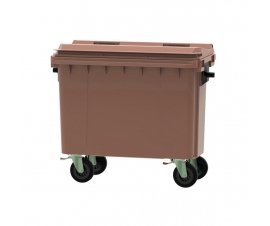 Brown 500 Litre Wheeled Bin in Blue
