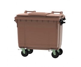 660 Litre Wheeled Bin in Brown