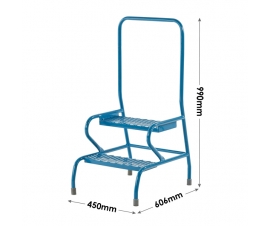 2 Step Unit with Handrail Dimensions