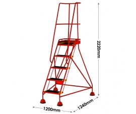5 Tread Steps Dimensions