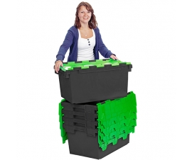 Black And Green Stacking Crates