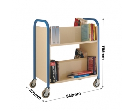 Double Sided Book Trolley Dimensions