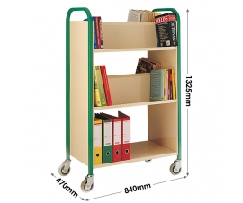 Double Sided Book Trolley Dimensions