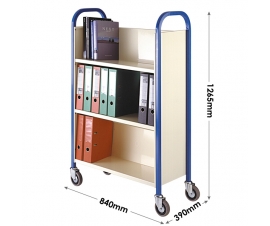 Single Sided Book Trolley Dimensions