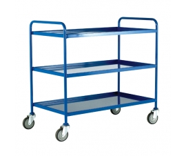 Three Tier Trolley With Blue Epoxy Trays
