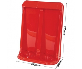 Double Fire Extinguisher Stand Dimensions
