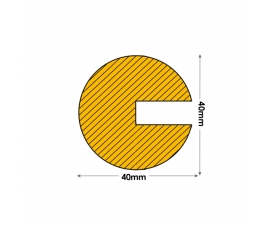 Push Fit Semi-Circle Foam Dimensions