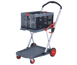 Clever Folding Trolley In Red