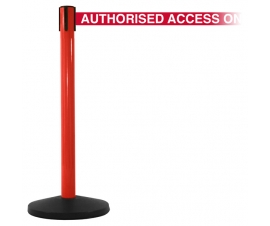 Red Post With Messaged Belt