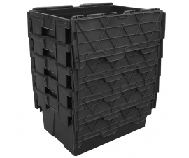 5 x Nested Tote Box Plastic Storage Crates with 55 Litre Capacity