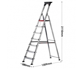7 Treads Double Decker Stepladder Dimensions