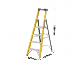 4 Tread Glass Fibre Platform Stepladder Dimensions